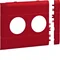 TEHALIT.WA Tapa 2 elementos ABS libre de halógenos 120mm rojo