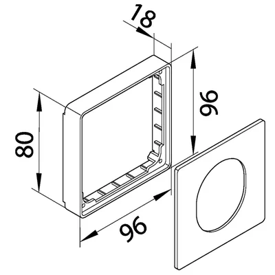 TEHALIT.WA Tapa de enchufe CEE PC/ABS, libre de halógenos, aluminio
