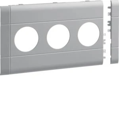 TEHALIT.WA Tapa triple ABS libre de halógenos 120 mm gris claro