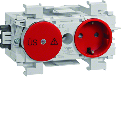 TEHALIT.WA WAGO surge protection socket outlet red