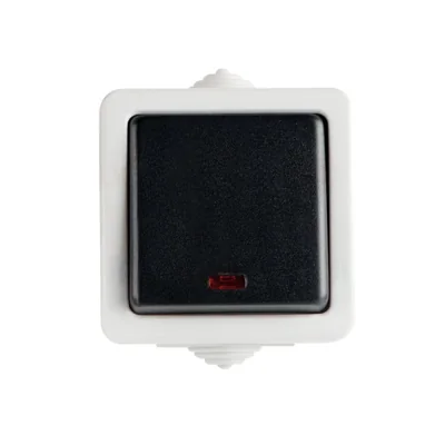 TEKNO 05-1110-143 sz Einpoliger Schalter mit LED