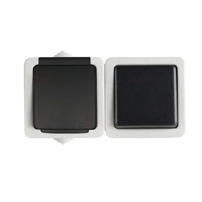 TEKNO 05-3120-143 sz Interruptor unipolar + toma de corriente francesa con protección de contactos