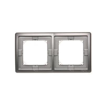 Telaio doppio per versione antispruzzo IP44 con set di guarnizioni, inox (metallico)
