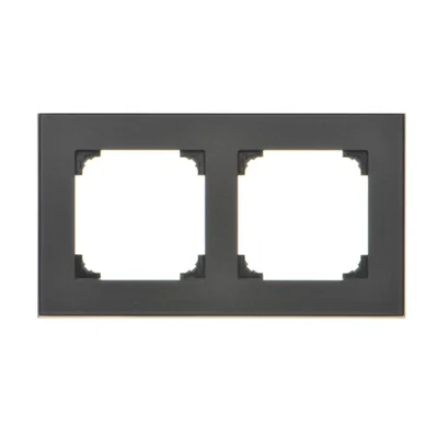 Telaio Simon 55 WMDZ-TRD2.166-149 DUO a 2 moduli; nero, base dorata