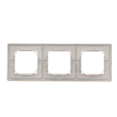 Telaio triplo per versione antispruzzo IP44 con set di guarnizioni, inox (metallico)