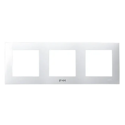 Telaio triplo SZAFIR per interruttori IP-44 - bianco