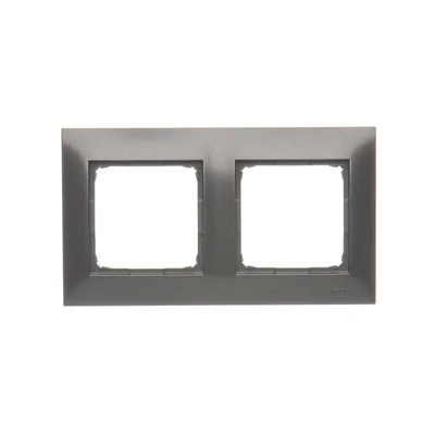 Telaio universale 2 volte per scatole da cartongesso IP20 / IP44, antracite (metallizzato)