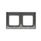 Telaio universale 2 volte per scatole da cartongesso IP20 / IP44, antracite (metallizzato)