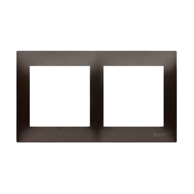 Telaio universale 2 volte per scatole da cartongesso IP20 / IP44, marrone opaco (metallizzato)