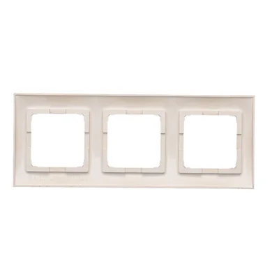 Telaio universale 3 volte per scatole da cartongesso IP20 / IP44, oro (metallizzato)