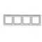 Telaio universale 4 posti per scatole da cartongesso IP20 / IP44, argento (metallizzato)