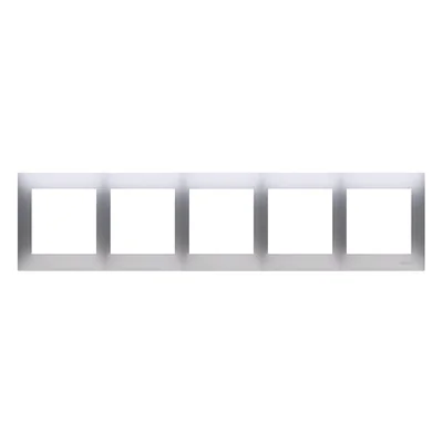 Telaio universale 5 posti per scatole da cartongesso IP20/IP44 argento (metallizzato)