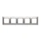 Telaio universale 5 posti per scatole da cartongesso IP20/IP44 argento (metallizzato)
