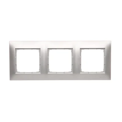Telaio universale triplo per scatole da cartongesso IP20 / IP44, argento (metallizzato)