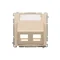 Telephone jack cover on Keystone, double slanted with a beige inscription field