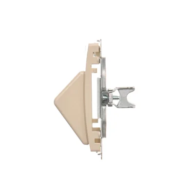 Telephone jack cover on Keystone, double slanted with a beige inscription field