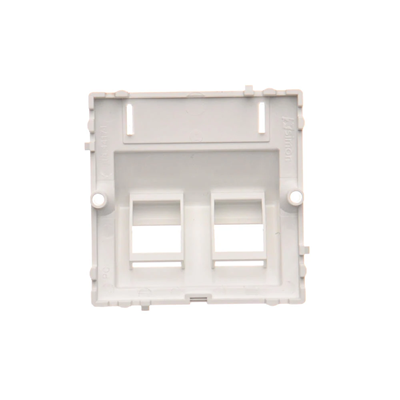 Telephone jack cover on Keystone oblique. Installation of the screw socket to the white box