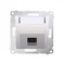 Telephone jack cover on Keystone single diagonal with inscription field (module) cream