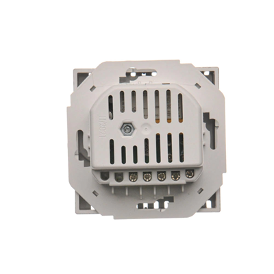 Temperature controller with internal sensor, 16A, 230V. Mounting the screw socket to the box, inox (metallic)