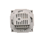 Temperature controller with internal sensor, 16A, 230V. Mounting the screw socket to the box, inox (metallic)