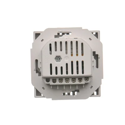 Temperature controller with internal sensor, 16A, 230V. Mounting the screw socket to the box, inox (metallic)