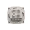 Temperature controller with internal sensor, 16A, 230V. Mounting the screw socket to the box, inox (metallic)