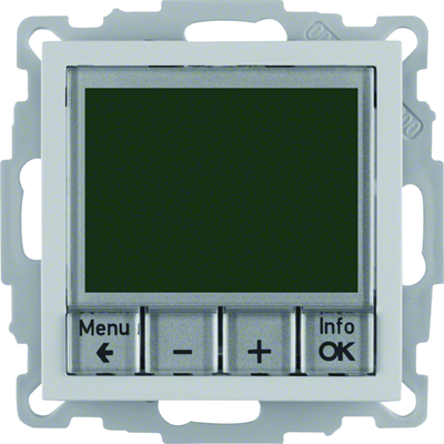 Temperature controller with time control and central element alu B.1/B.3/B.7 Glas