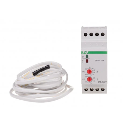 Temperature regulator DIN rail mounting contact: 1NO/NC 230V AC - temperature range 30÷60°C