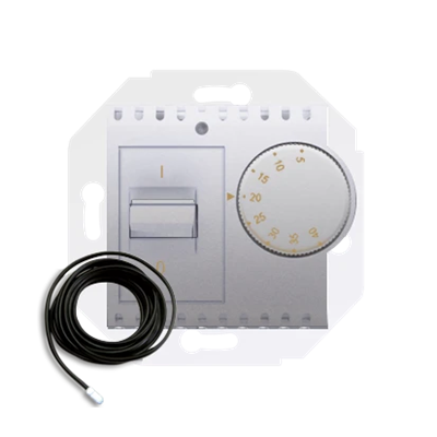 Temperaturregler mit externem Sensor (Modul) 16A 230V silber (metallic)