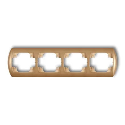 TENDANCE Quadruple cadre métallique doré horizontal