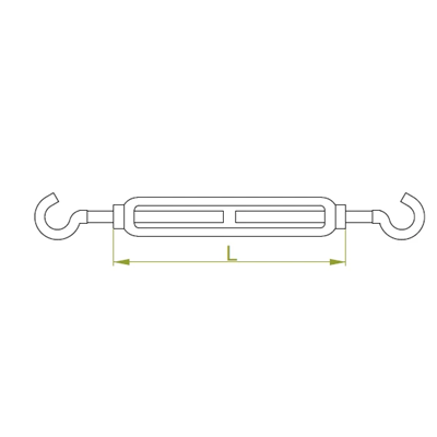 Tendeur crochet-crochet longueur 125mm