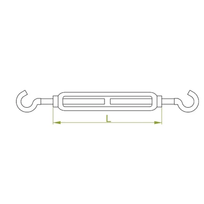 Tenditore gancio-gancio, lunghezza 125mm