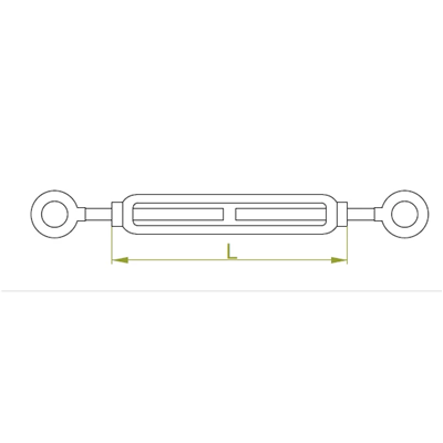 Tensor ojo a ojo, longitud 125 mm