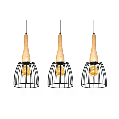 TERATA 3 Black pendant lamp