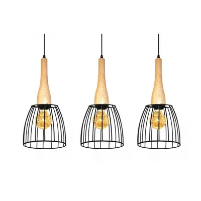 TERATA 3 Lampa wisząca czarna