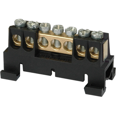 Terminal block 7 holes black low base