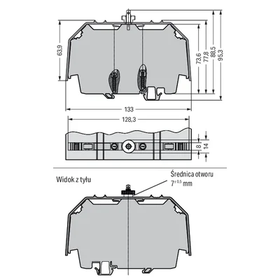 Terminal block cover bracket type 3, gray