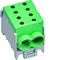 Terminal de derivación 1 polo 1x25/2x16mm² verde