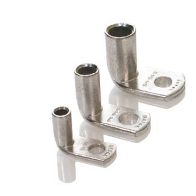 Terminal de ojal tubular angular de 90°, cobre estañado, 50 mm², para tornillo M12, 5 uds.