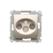 Terminal R-TV antenna socket for pass-through sockets (module) gold (metallic)