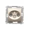 Terminal R-TV antenna socket for pass-through sockets (module) gold (metallic)