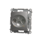 Terminal R-TV antenna socket for pass-through sockets (module) silver (metallic)