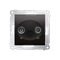 Terminal R-TV antenna socket separated (module), anthracite (metallic)