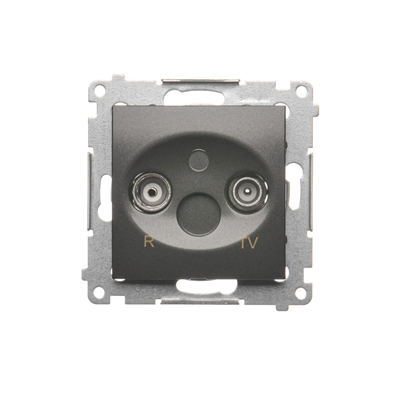 Terminal R-TV antenna socket separated (module), anthracite (metallic)