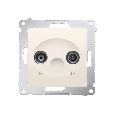 Terminal R-TV antenna socket separated (module), cream