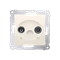 Terminal R-TV antenna socket separated (module), cream