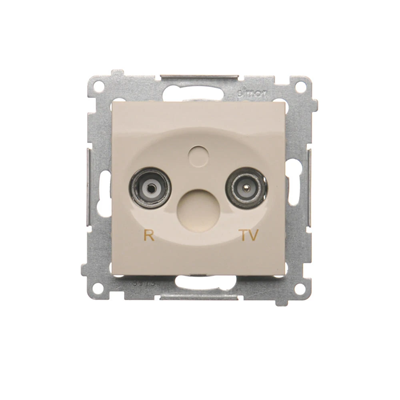 Terminal R-TV antenna socket separated (module), cream