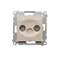 Terminal R-TV antenna socket separated (module), cream