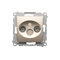 Terminal R-TV antenna socket separated (module), gold (metallic)