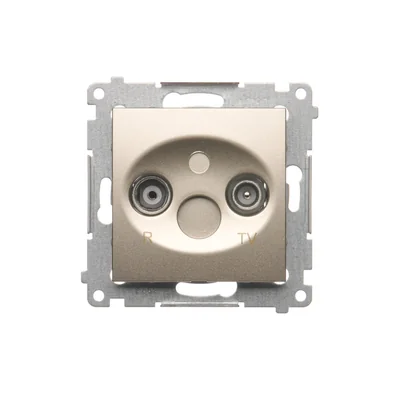 Terminal R-TV antenna socket separated (module), gold (metallic)